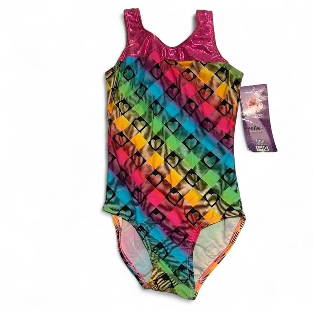 NEW Rainbow Heart Leotard Pelle Brand